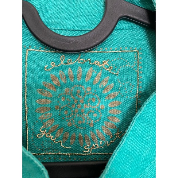 Woman’s Cold Water Creek Celebrate Your Spirit Linen Button down Jacket - Picture 3 of 4